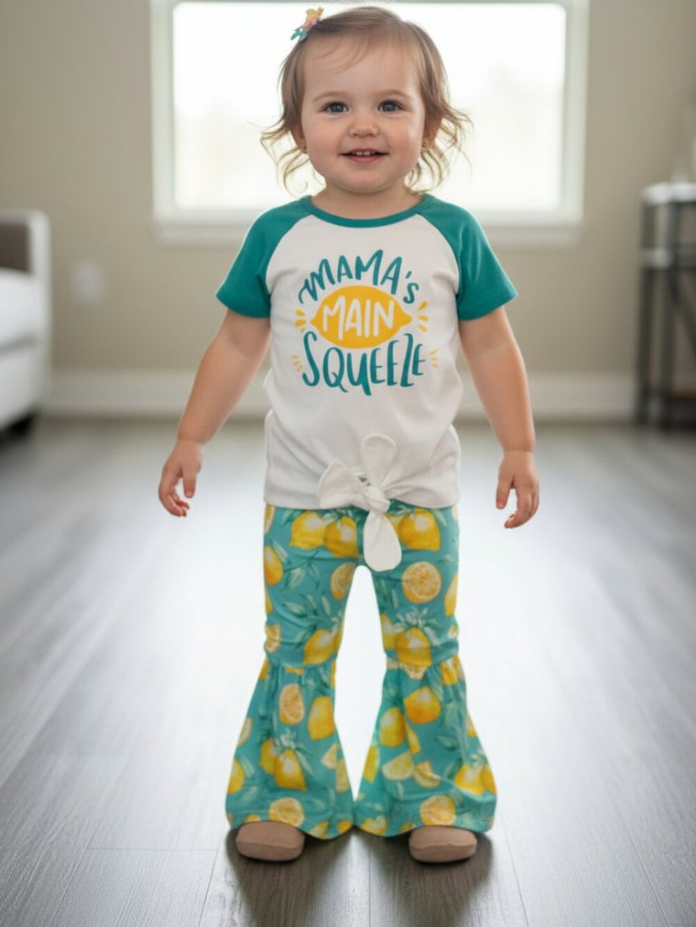 Mama’s Main Squeeze Bell Bottom Outfit | Lemon Toddler Set | Final Run 3T 4T